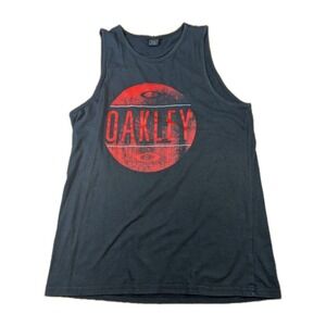 Vintage Oakley Software Tank Top Men's Size Medium Black Graphic Print Logo Y2K